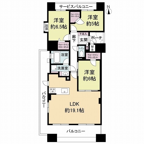 イトーピア阿倍野松崎町常盤通りの間取図