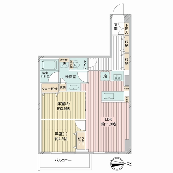 パールハイツ笹塚の間取図