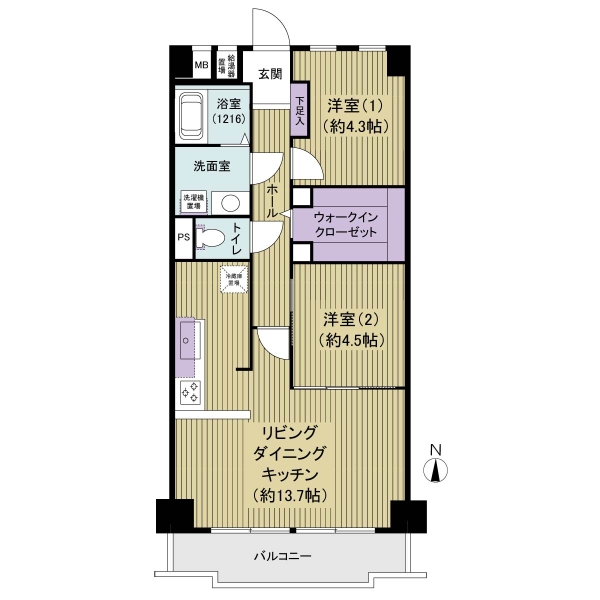 ビレッタ百道の間取図