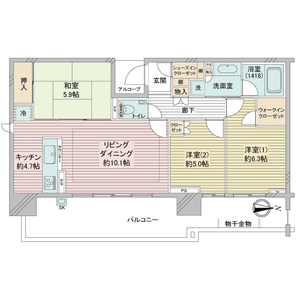 グランドメゾン東伏見の間取図