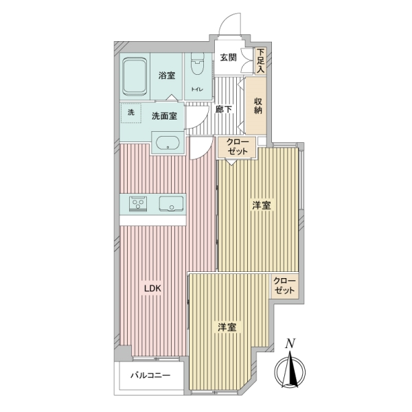 大山サンハイツの間取図