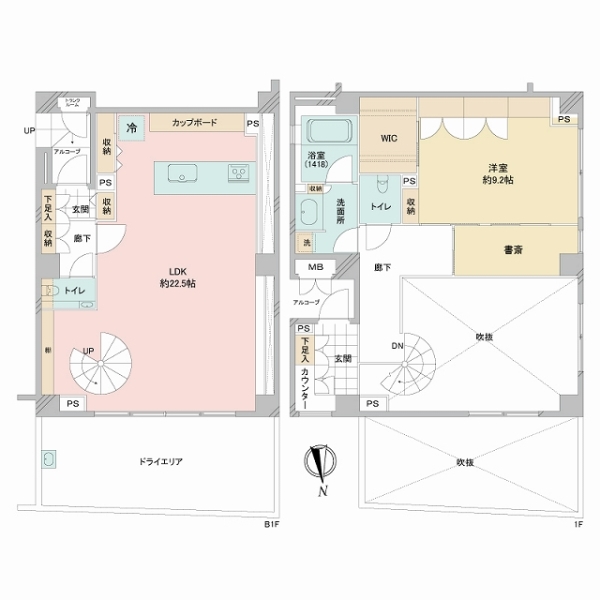 アージュ薬王寺の間取図