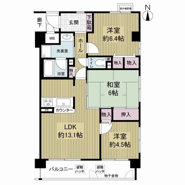 ローズコーポ豊津の間取図