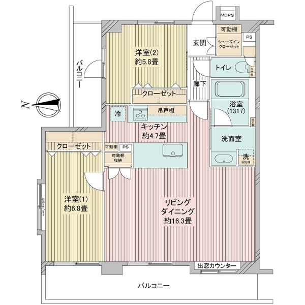ライオンズプラザ新板橋の間取図