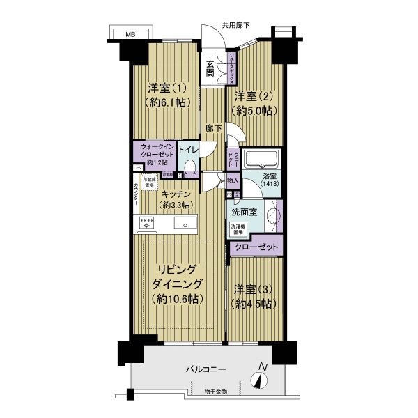 ル・サンク津田沼の間取図