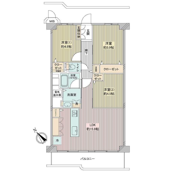 目黒台スカイマンションの間取図