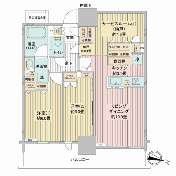 エクセレント　ザ　タワ－の間取図