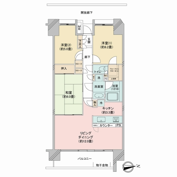 板橋仲宿パークホームズの間取図