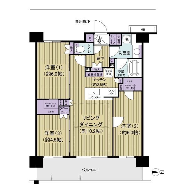 サンクレイドル小岩ＩＩＩの間取図