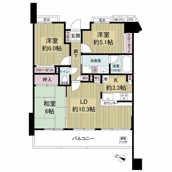 ライオンズガーデン金町の間取図