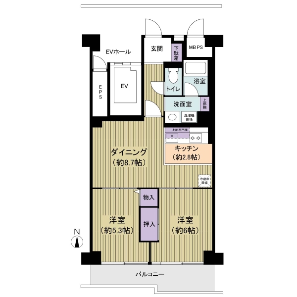 尾久橋スカイハイツの間取図