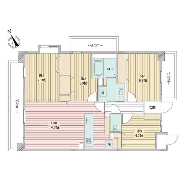 ローヤルシティ川口西の間取図