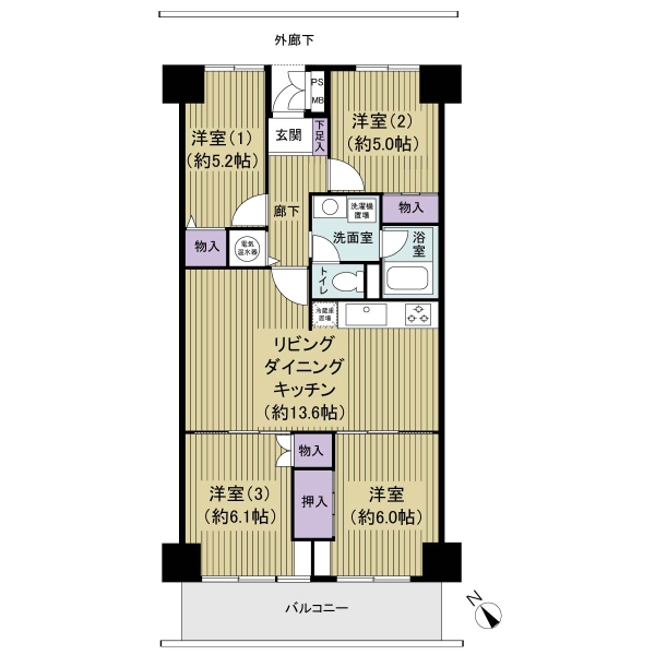 シャルム西千葉の間取図