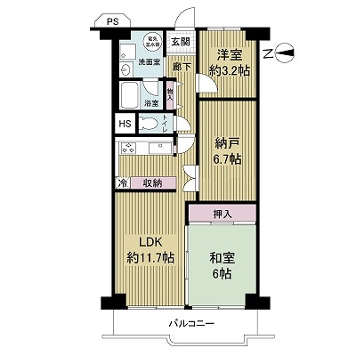 サニーコーポ枚方光善寺の間取図