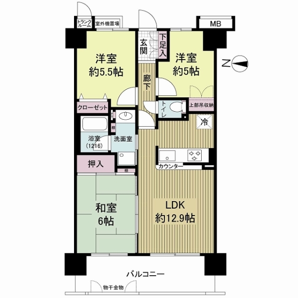 ルネブライトスクエア平野の間取図