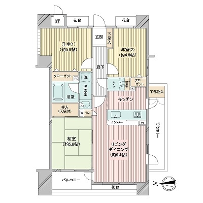 クリオ中板橋壱番館の間取図