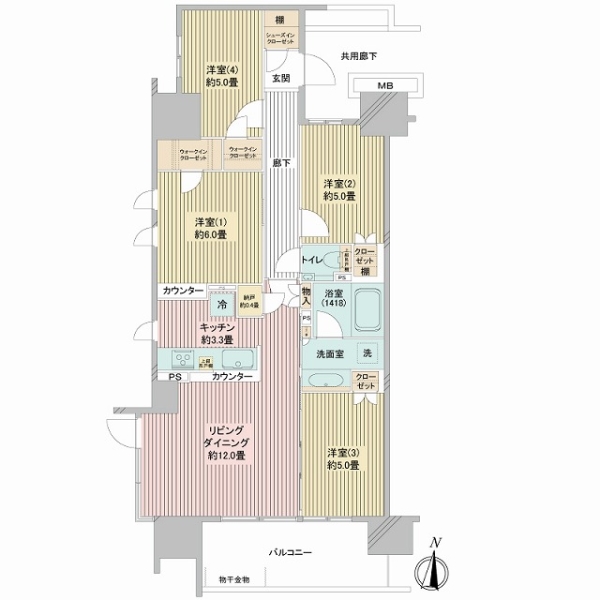 シティテラス浦和常盤の間取図