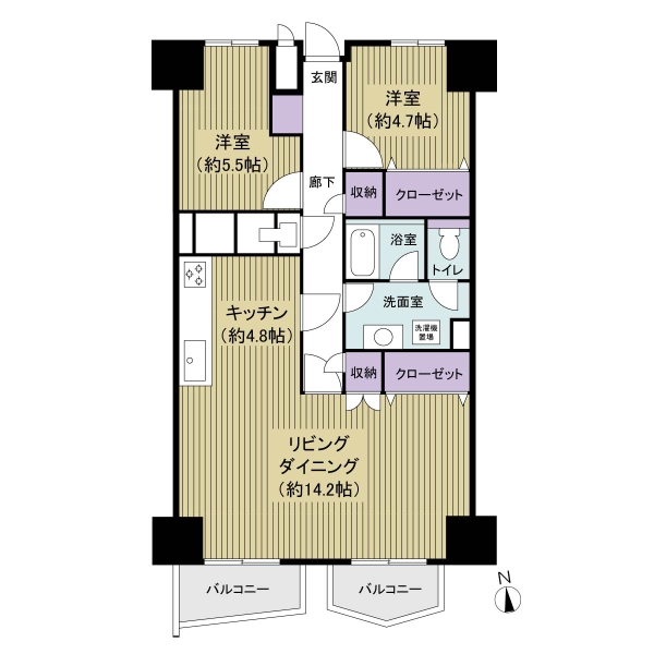 大濠藤和コーポの間取図