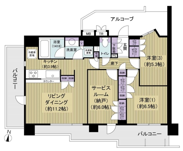 プレシス小岩イーズの間取図