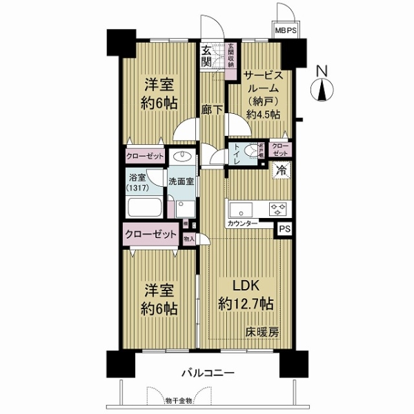 ライオンズマンション天神橋筋六丁目の間取図