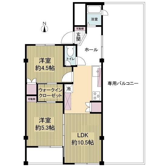 六甲コーポラスの間取図