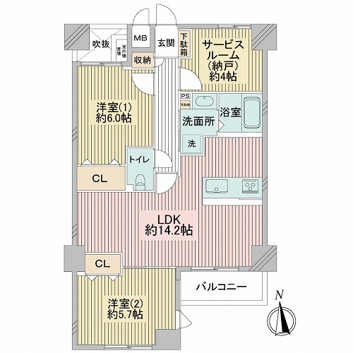 コスモ園田の間取図