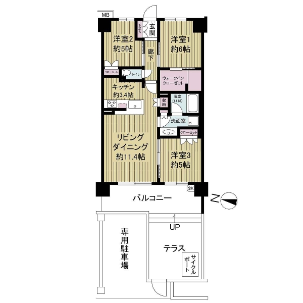 アデニウム　ザ・オアシスガーデンの間取図