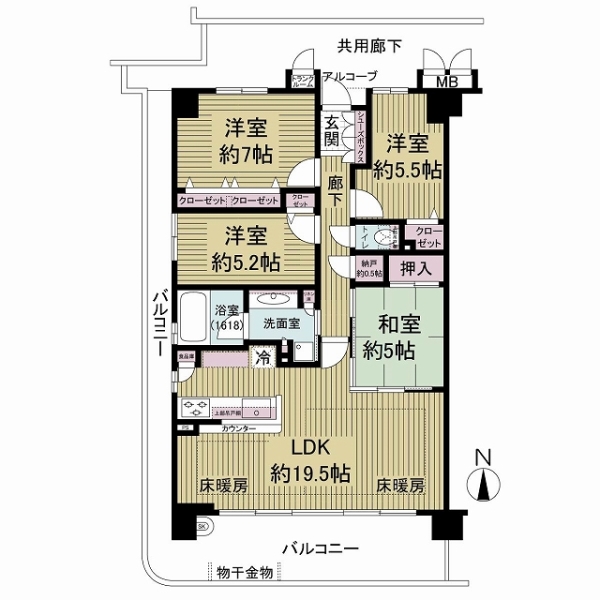リバーガーデン平野正覚寺の間取図