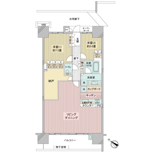 東京フロントコートの間取図