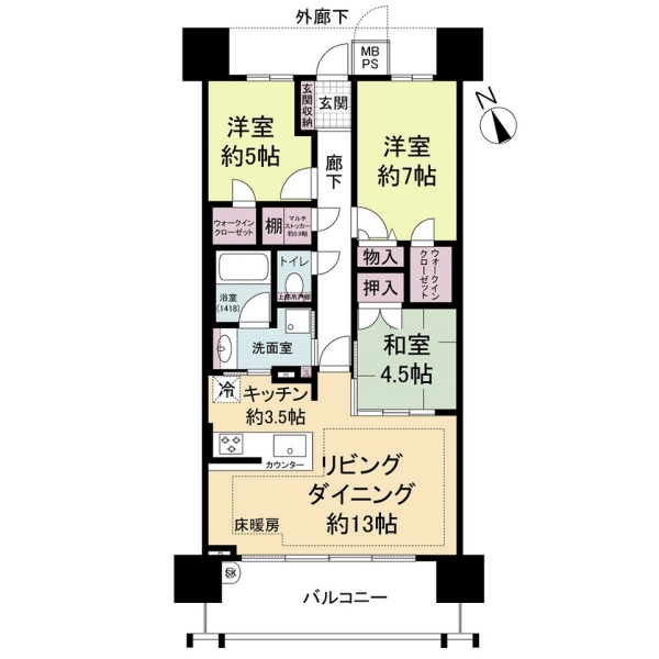 ライオンズ藤が丘リビオガーデンズの間取図