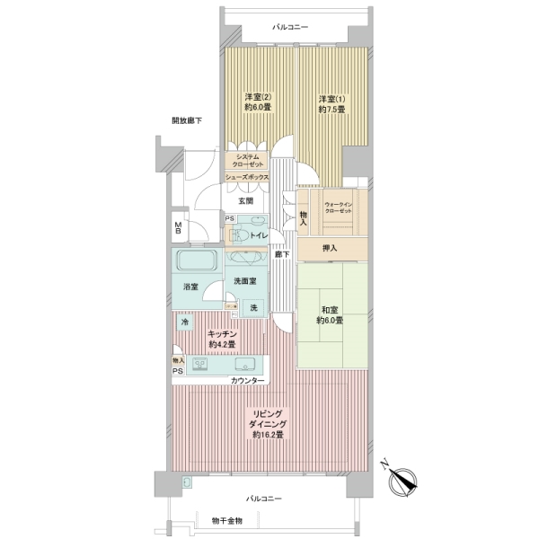 東京サーハウスリバーポートの間取図