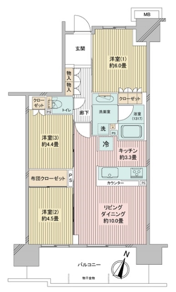 リビオ大宮宮原の間取図