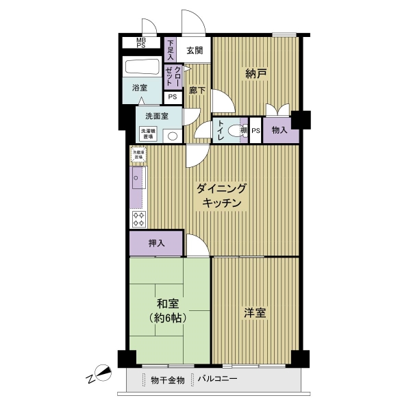 ライオンズマンション宮前平第３Ｂ棟の間取図