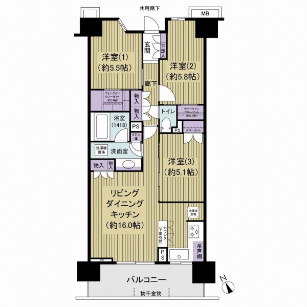 リビオシティ南砂町ステーションサイトの間取図
