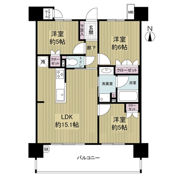 ファミリアーレ昭和橋公園の間取図