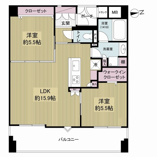 イトーピア扇町プレールメゾンの間取図