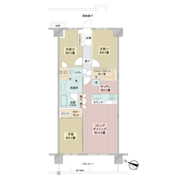 ブランシエラ浦和駒場の間取図