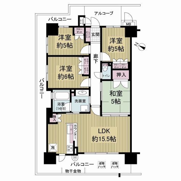 ルネ　セントエールの間取図