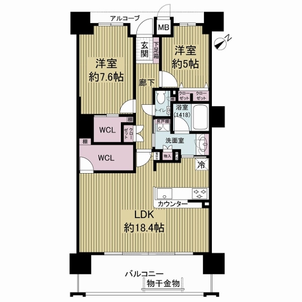 ルナタワー・ハリウッドプレイスの間取図