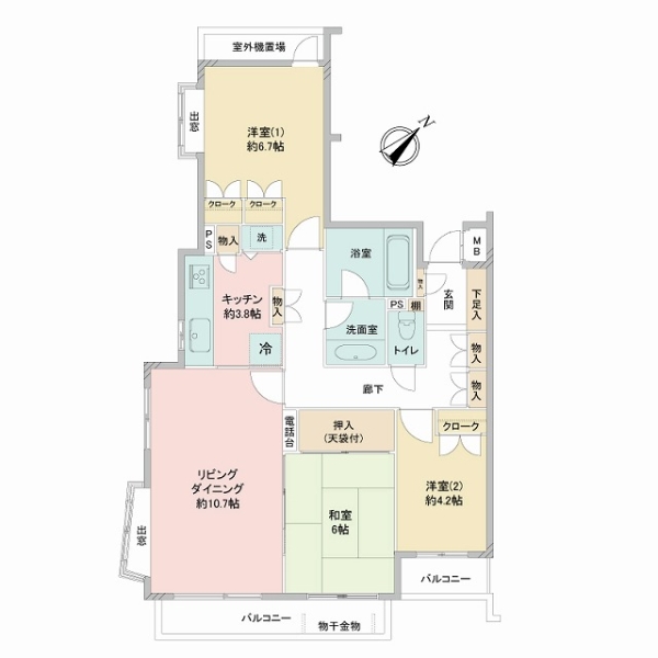 新横浜西パーク・ホームズの間取図