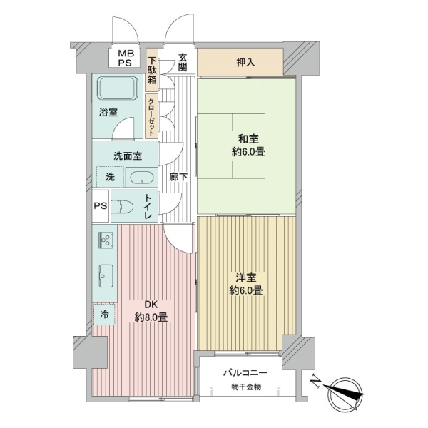 エクレール大宮の間取図