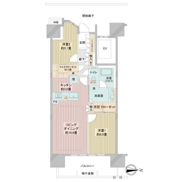 メイツ深川住吉の間取図