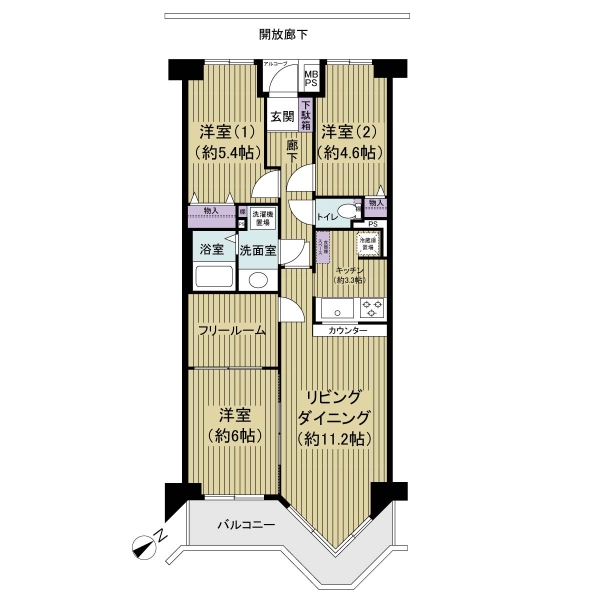バームハイツ西葛西の間取図