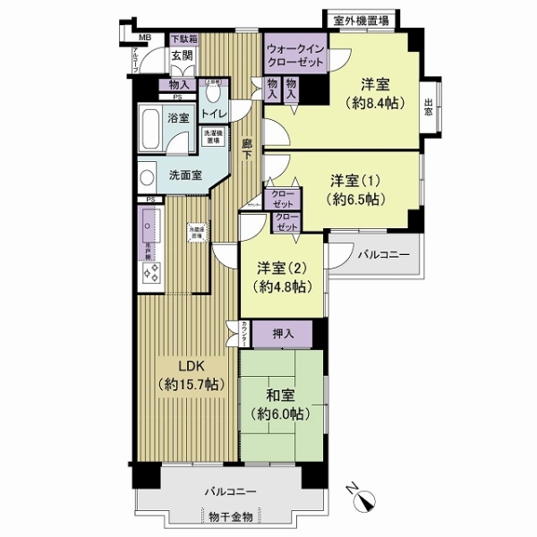 エクセル西葛西の間取図