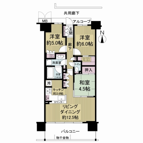 シャリエ金町の間取図