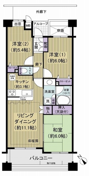グランシャトレ蘇我の間取図