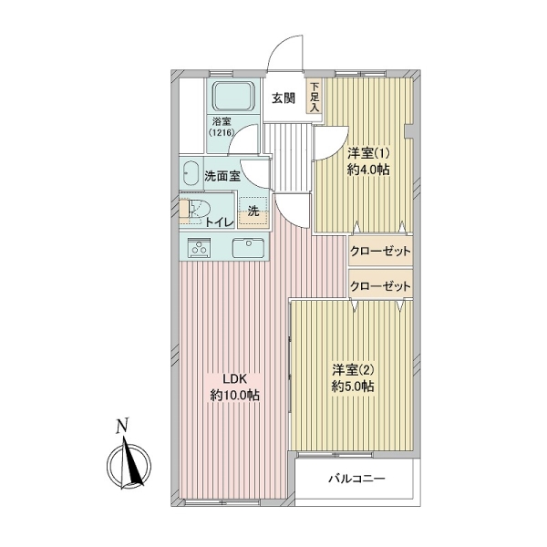 上北沢第１コーポラスの間取図