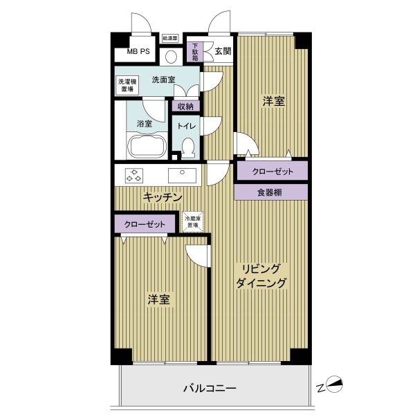東大島ハイライズの間取図