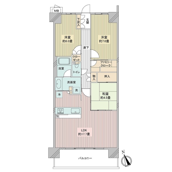 グレーシアガーデンたまプラーザの間取図
