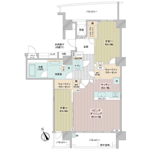 シティハウス恵比寿伊達坂の間取図